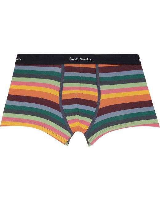 Paul Smith Blue Seven-Pack Organic 'Artist Stripe' Boxer Briefs for men