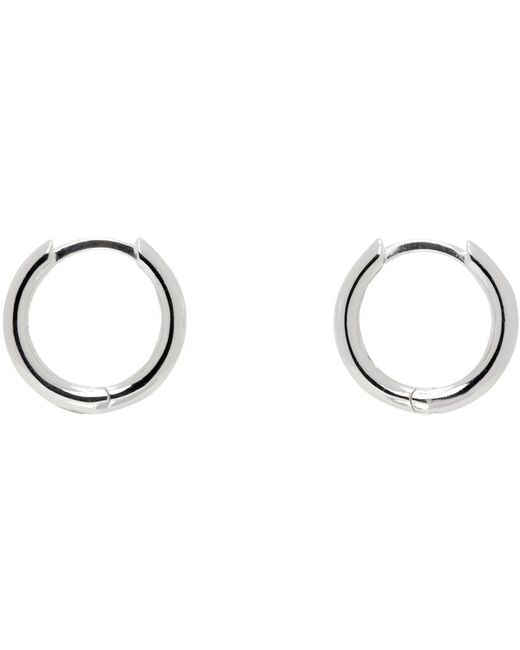 Hatton Labs Black Small Round Hoop Earrings for men