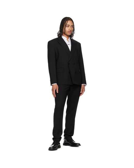 HUGO Black Leather Derbys for men