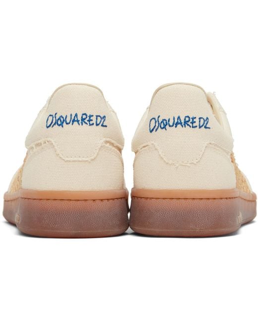 DSquared² Black Summer Lovers Raffia Boxer Sneakers for men