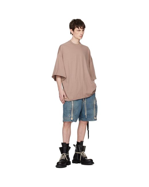 Rick Owens Natural Taupe Temple Tommy T-Shirt for men