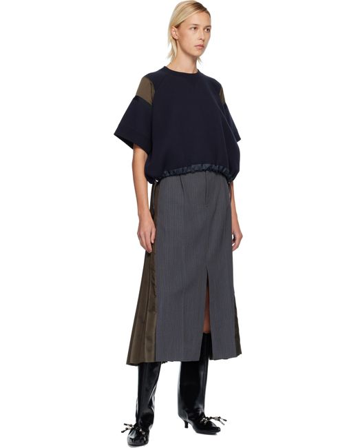 Sacai Blue Sponge Sweat Sweatshirt