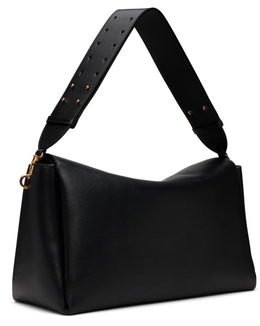 AMI Black Leather Large Carrousel Bag
