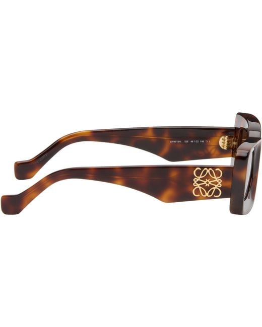 Loewe Black Rectangular Sunglasses for men