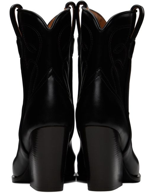 Stella McCartney Black Cowboy Ankle Boots