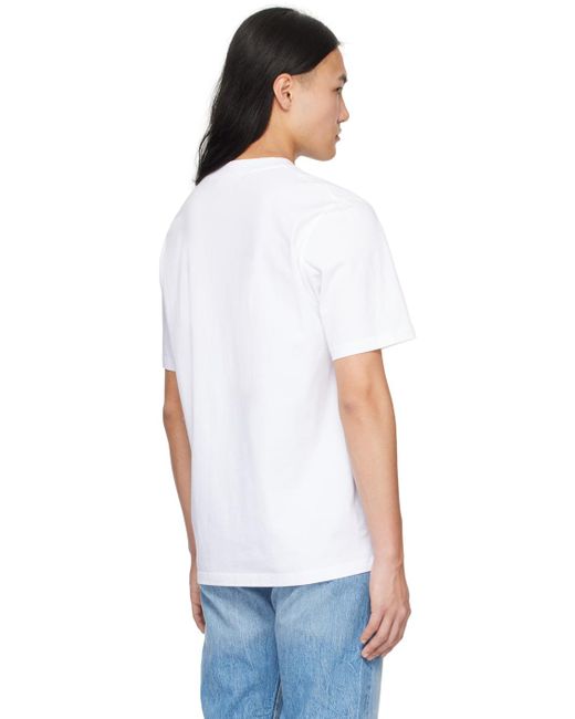 WOOD WOOD White Bobby T-shirt for men