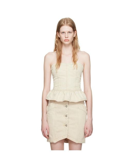 Isabel Marant Natural Solizinia Denim Camisole