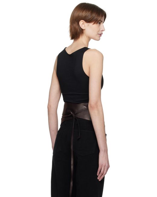 Débardeur Noir À Garniture Prolongée Nouée AARON ESH en coloris Black