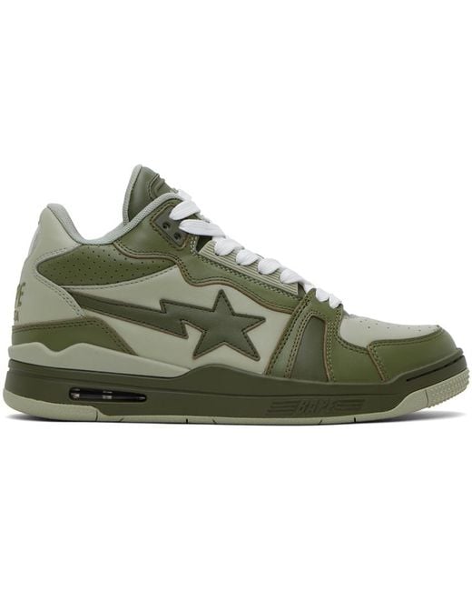 A Bathing Ape Green Sta M1 Sneakers for men