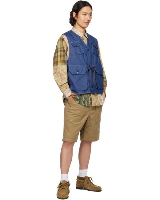 Engineered Garments C-1 Denim Vest in Blue for Men | Lyst