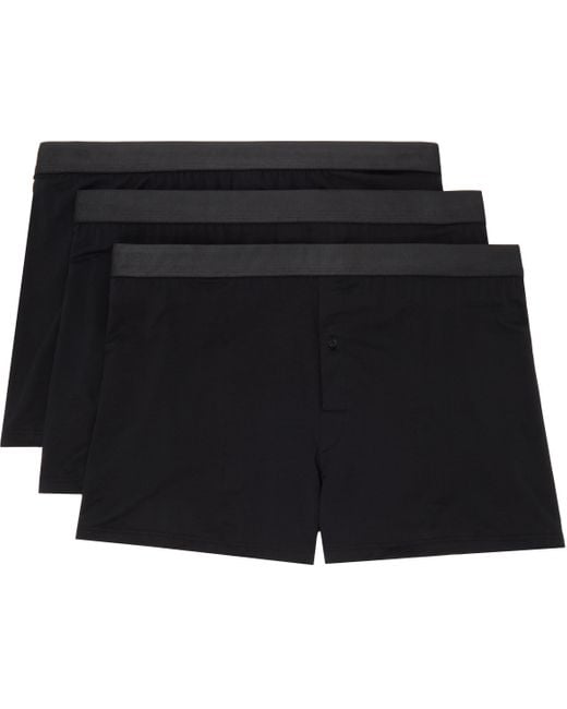 CDLP Black Three-Pack Boxers for men