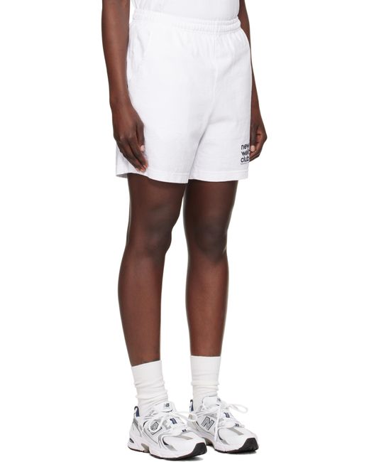 Short De Sport Blanc À Logo Usa Wellness Club Sporty & Rich en coloris White