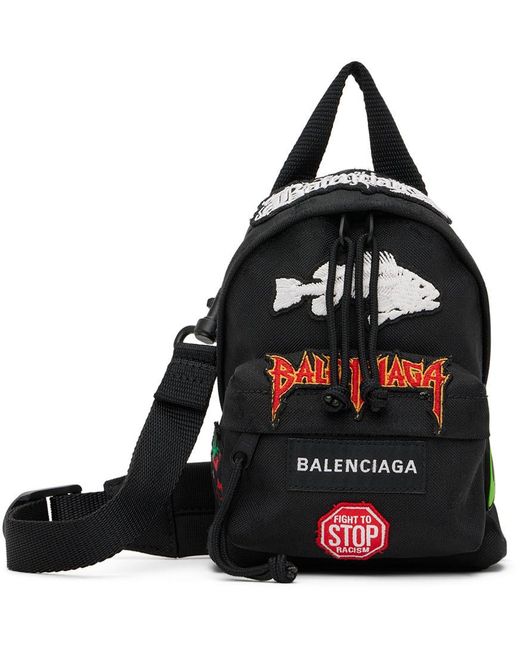Balenciaga Synthetic Mini Explorer Backpack in Black for Men | Lyst UK