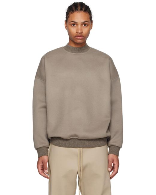 Fear Of God Brown Gray Crewneck Sweater for men
