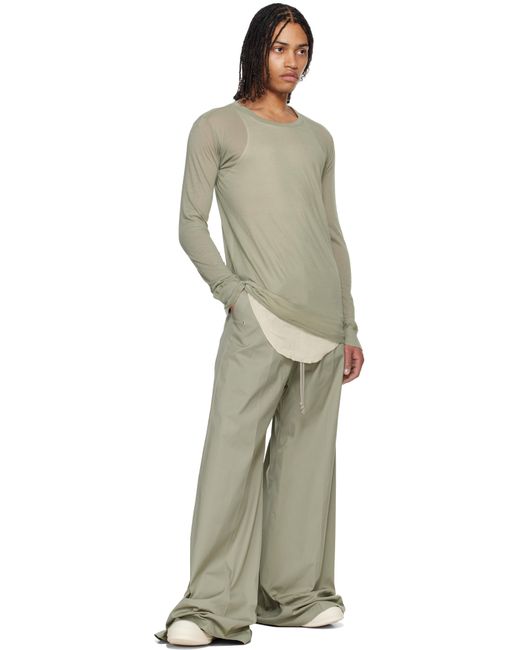メンズ Rick Owens グリーン Hollywood Basic 長袖Tシャツ Multicolor