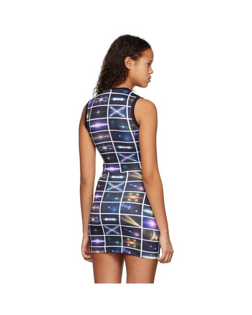 Maisie Wilen Blue Muscle Beach Tank Top