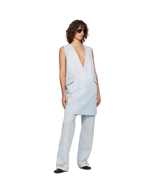 MM6 by Maison Margiela Blue Straight-Leg Jeans