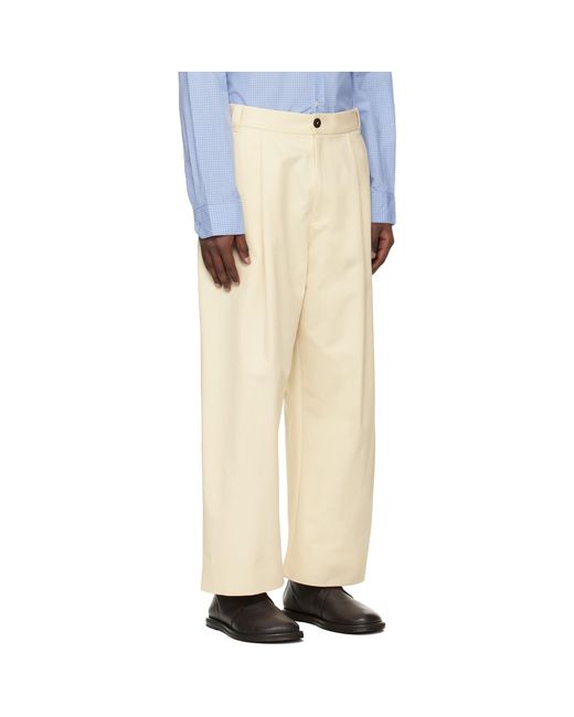 Studio Nicholson Natural Off- Sorte Trousers for men