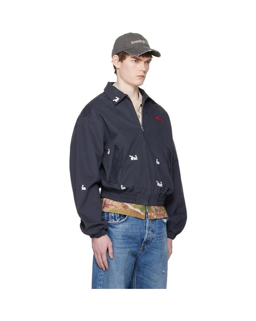 Carne Bollente Blue Hareington Horny Jacket for men