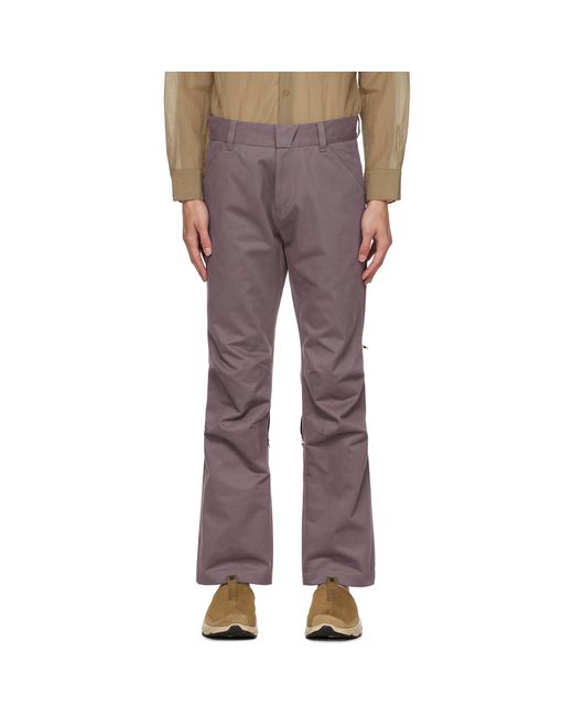 OLLY SHINDER Purple Zip Trousers for men