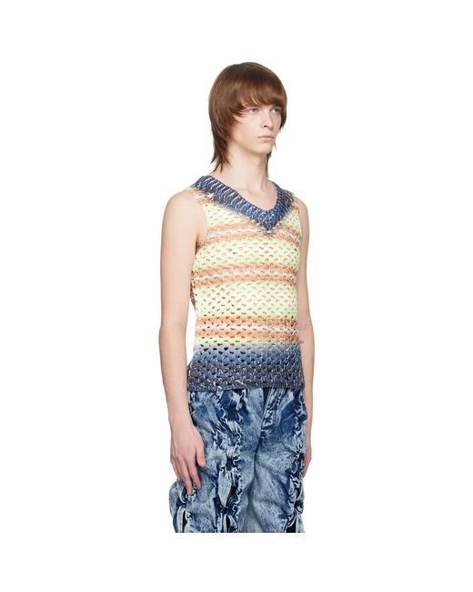 PONDER.ER Blue V-Neck Vest for men