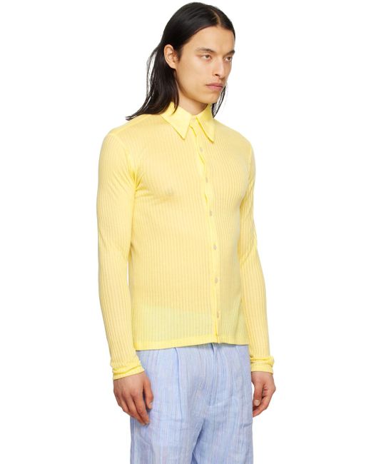 Carlota Barrera Yellow Buttoned Shirt for men