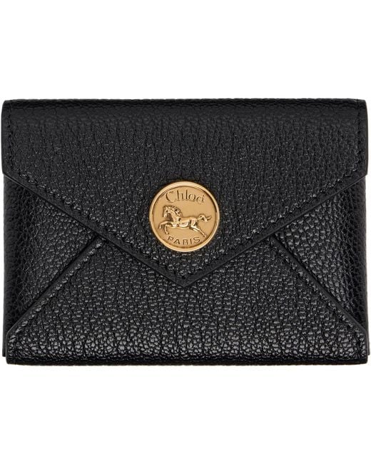 Chloé Black Envelope Card Holder
