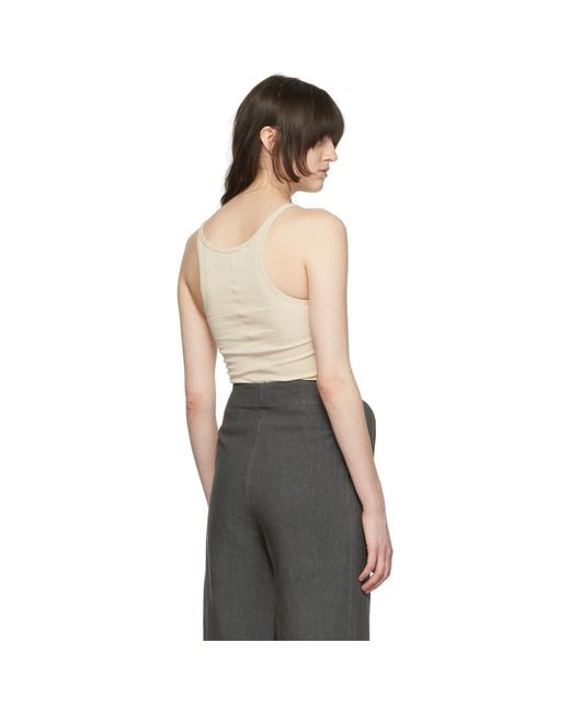 ARCH THE Black Cotton Tank Top