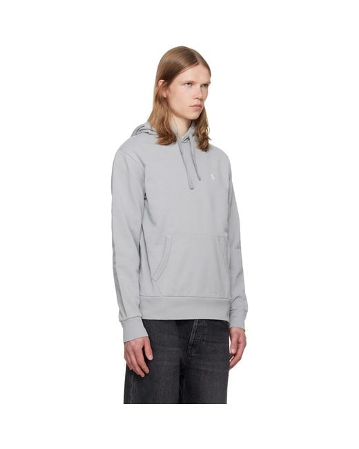 Polo Ralph Lauren Gray Loopback Terry Hoodie for men