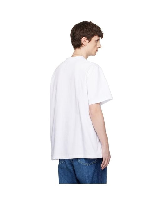 vowels White Flower T-Shirt for men