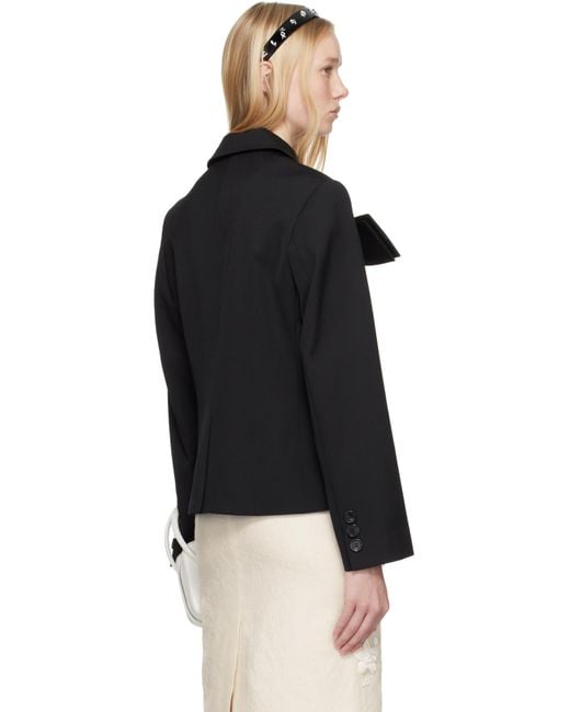 ShuShu/Tong Black Ssense Exclusive Bow Blazer
