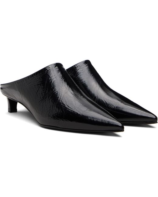 Jil Sander Black Mule Heels