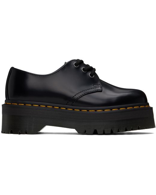 Derbys 1461 Noirs En Cuir Lisse À Plateforme Dr. Martens en coloris Black