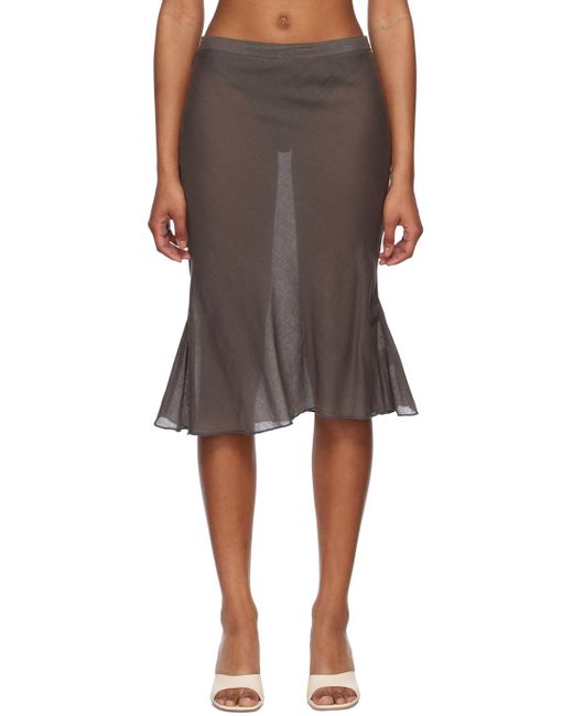 GIMAGUAS Black Cala Midi Skirt