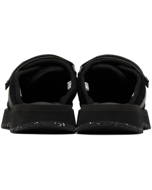 Suicoke Black Zavo-shellab Slip-on Loafers for men
