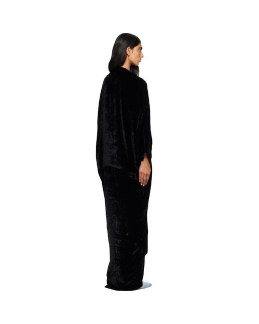 Rick Owens Black Tower Tommykite Maxi Dress
