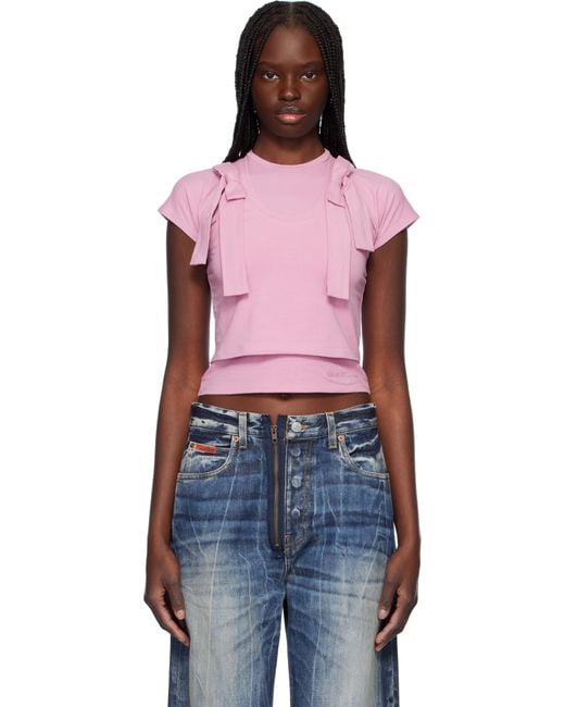【Binary01】baby ribbon layered T-shirt Ambush Layered Ribbon Baby T-Shirt | Lyst UK