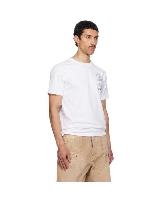 Off-White c/o Virgil Abloh White Big Double Arrow Slim T-Shirt for men