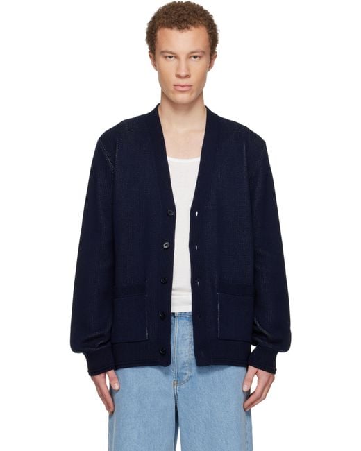 Givenchy Blue V-Neck Cardigan for men