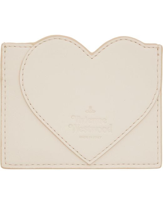 Vivienne Westwood Natural Off- Heart Card Holder