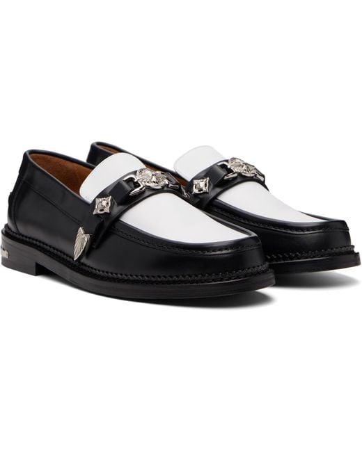 Toga Virilis Black Ssense Exclusive & Metal Loafers for men
