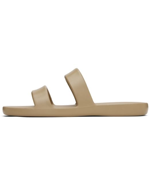 The Row Black Taupe Foam Sandals