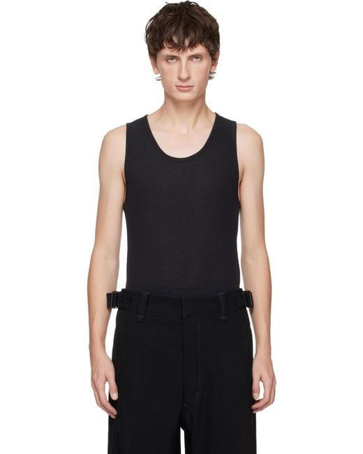 Lemaire Black Debardeur Tank Top for men