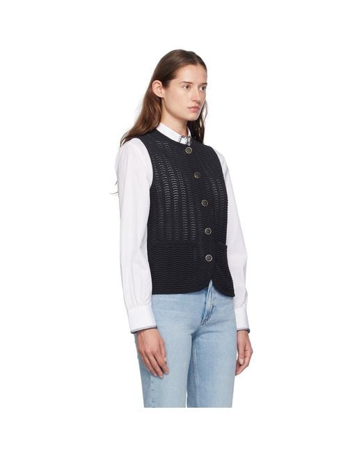 Rag & Bone Black Elisa Vest