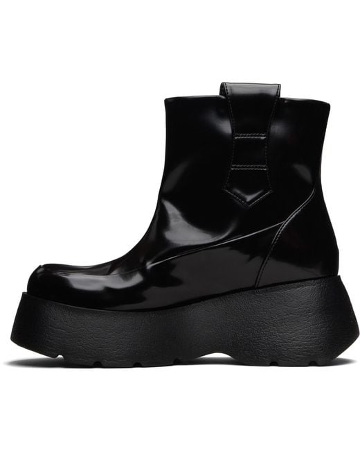 Ganni Black Sue Platform Boots