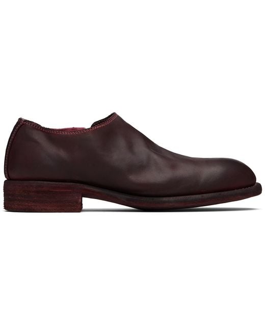 Guidi Black Burgundy 990E Slip-On Loafers