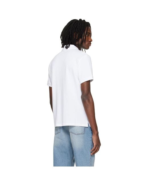 AMI White Cotton Ami De Coeur Polo for men
