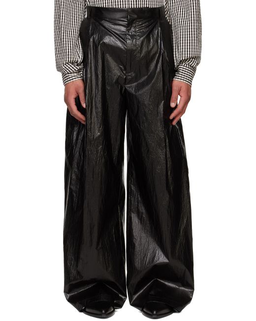 メンズ Walter Van Beirendonck ブラック Sun トラウザーズ Black