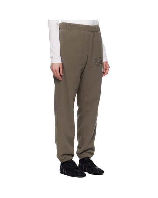 MM6 by Maison Margiela Gray Taupe Fleece Sweatpants