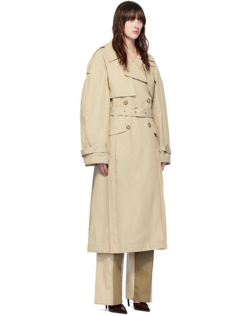 Elleme Natural Double-breasted Trench Coat